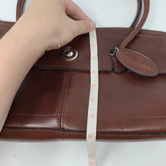 Wilsons Leather Vintage Handbag Bag Brown Shoulder - Picture 10 of 11